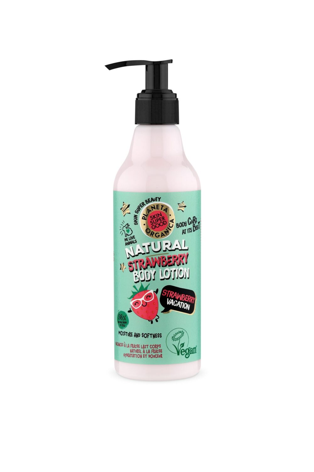 LOCIÓN CORPORAL NATURAL DE FRESA «STRAWBERRY VACATION» - 250ml 1