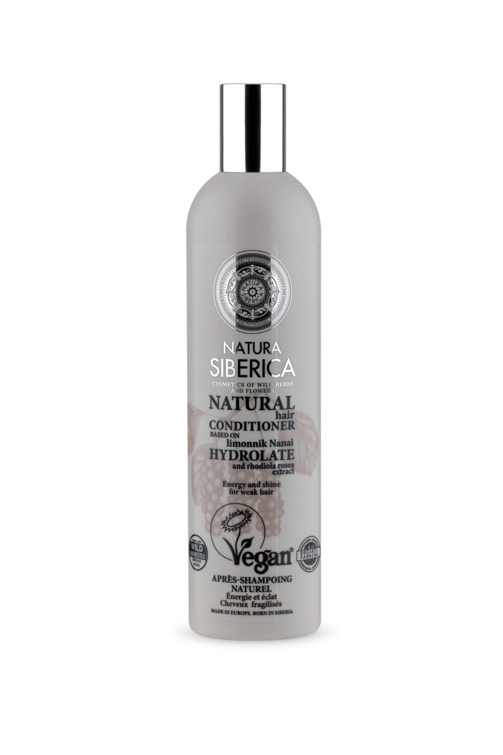 Bálsamo capilar natural. Energia y brillo. Para cabello débil - 400 ml