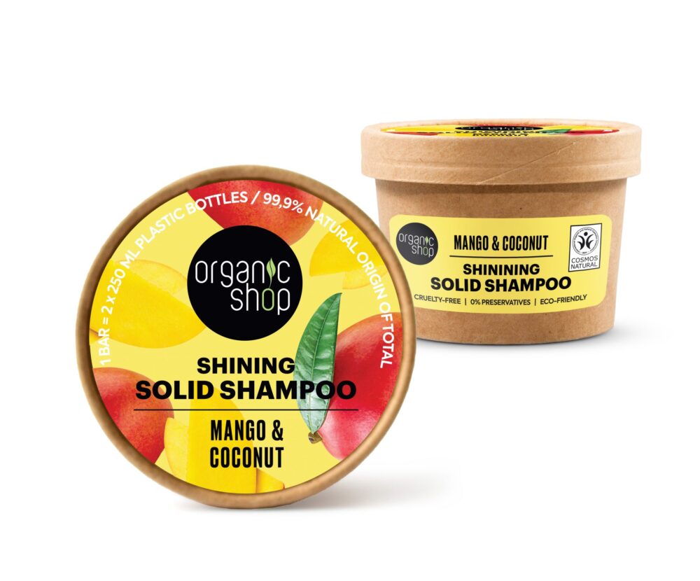 ORGANIC SHOP - Campu solido para Brillo con Mango y Coco 60 G