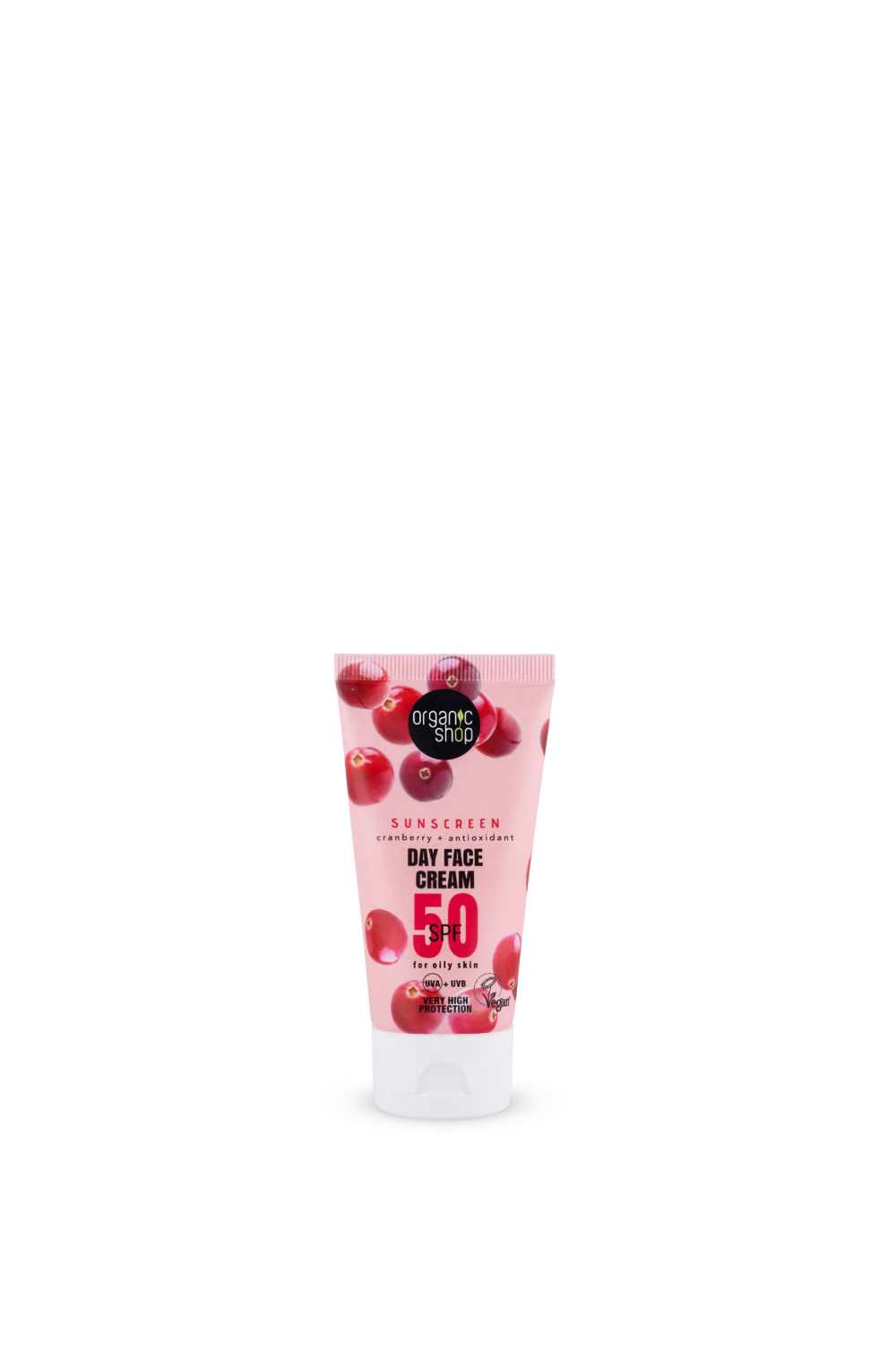 CREMA DE DÍA FACIAL CON PROTECCIÓN SOLAR ARÁNDANO ROJO + ANTIOXIDANTES  SPF50, 50 ML - 50 ml