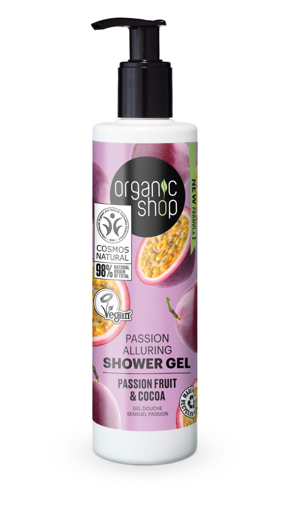 GEL DE DUCHA PASIÓN Y SEDUCCIÓN FRUTA DE LA PASIÓN Y CACAO - 280 ml